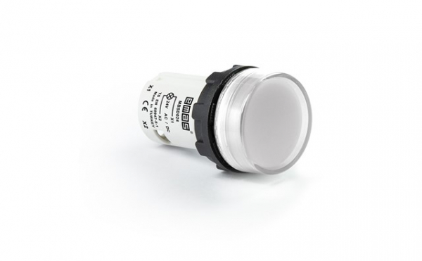 Светосигнальная арматура моноблочная 24V AC/DC, белая MBSD024B