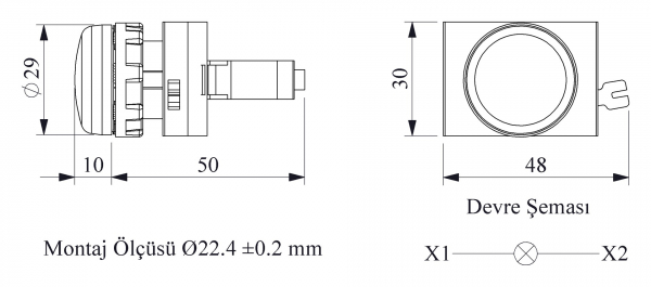 Светосигнальная арматура 110V AC/DC, зеленая CP0G0XY