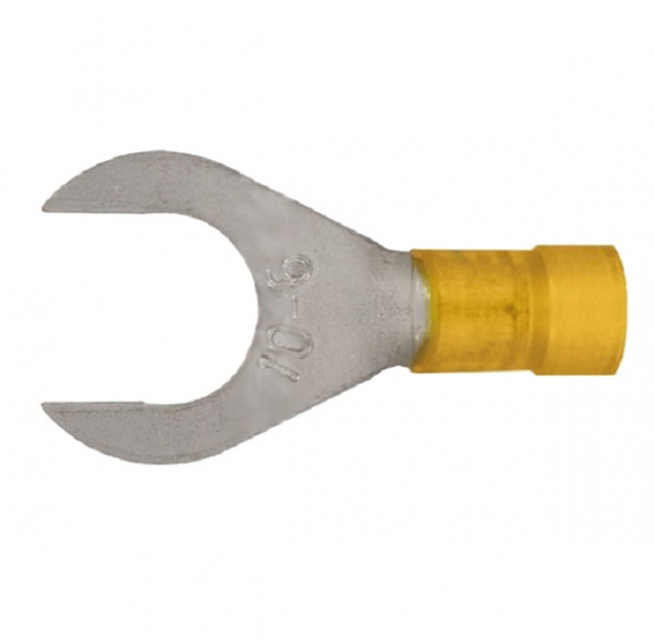 Наконечник вилочный KWI 6/10 PC с изоляцией, сечение 6мм.кв., М10, (упак. 100 шт.)