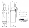 L3 Plastic Body 18 mm Plastic Adjustable Roller Arm Snap Action 1NO+1NC Limit Switch