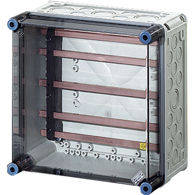 Корпус с 5 - пол. токовыми шинами 630А (L=284 мм), 300х300х170, объед. УФ, PC, IP65 (IP69), Код завода (2000786)