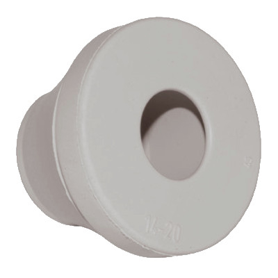 Кабельный ввод PDE 11 RAL7001 установочное отверстие 19 mm, диаметр провода 7*10 mm, материал резина, IP67, серый (упак. 50 шт.)