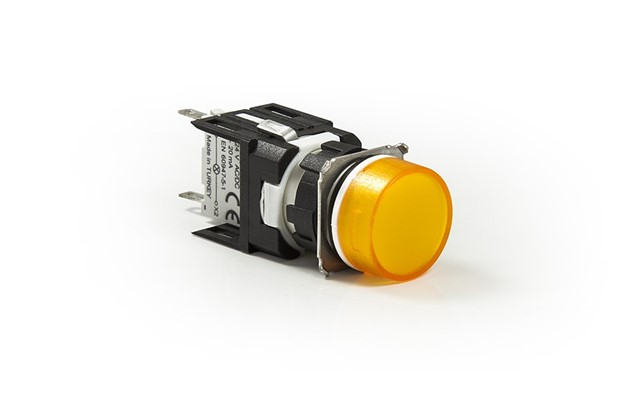 Светосигнальная арматура круглая 12-24V AC/DC, желтая D080YXS
