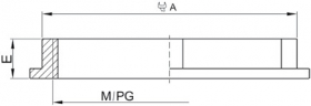 Пластмассовая гайка N 25M BK тип резьбы М, размер 25*1,5, черный (упак 50 шт)