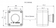Пластиковый блок управления серии P, 1 отверстие BDMK + C4BK (NC), черно-серый