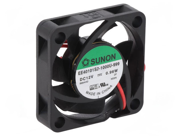 Вентилятор: DC; осевой; 12ВDC; 40x40x10мм; 11,99м3/ч; 23дБА; 26AWG  (Код завода: EE40101S2-1000U-999)