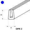 Защита края OPN-2 BL, ПВХ, синий. (упак 50 м.)