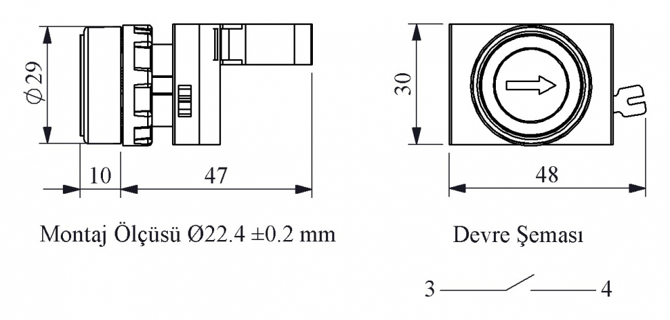 CM Series Metal 1NO Spring Flush Белый Vertical (Arrow) Sign Marked 22 mm Control Unit CM Series Metal 1NO Spring Flush Белый Vertical (Arrow) Sign Marked 22 mm Control Unit