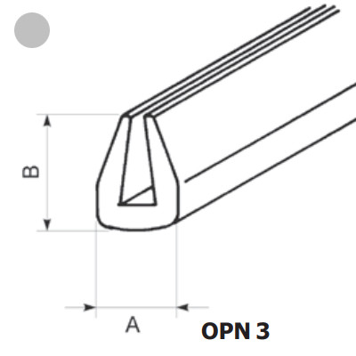Защита края OPN-3 GY, ПВХ, серый. (упак 50 м.)