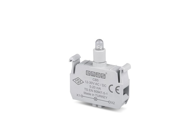 Блок-контакт подсветки с белым светодиодом 12-30V AC/DC, CB5