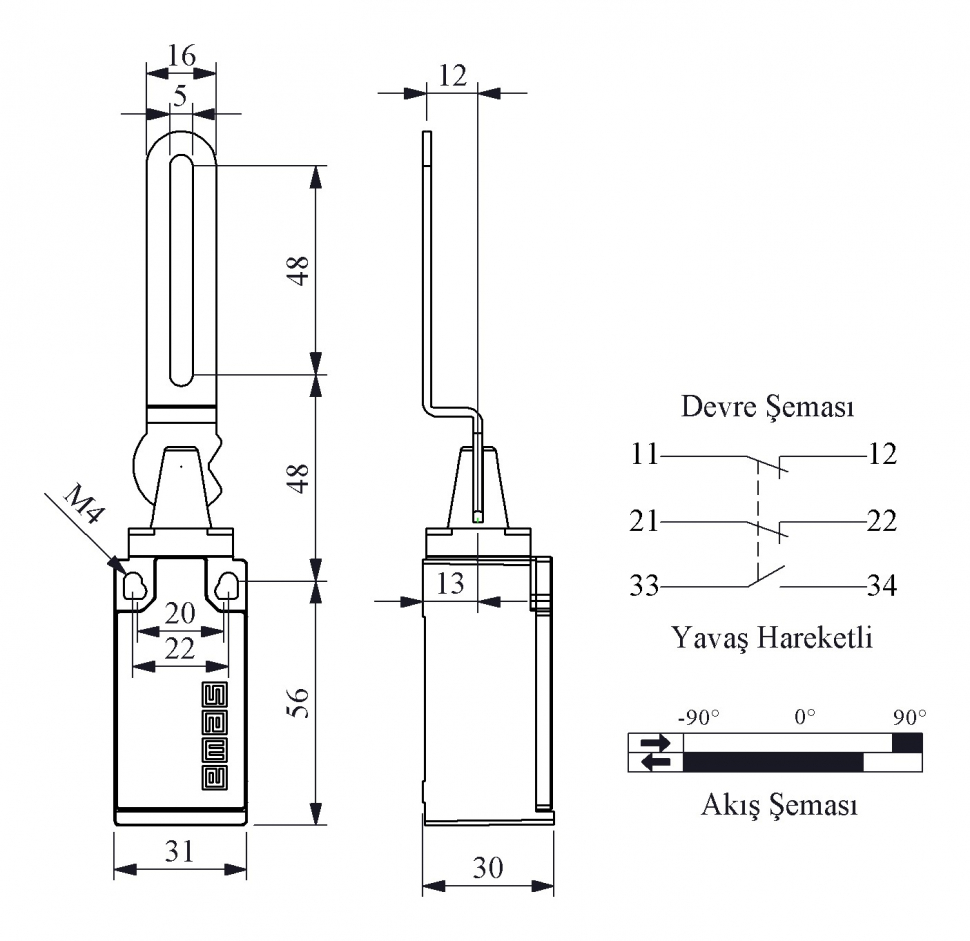 L5 Plastic Body Metal Safety Door Hinge Switch Slow Action 1NO+2NC Limit Switch L5 Plastic Body Metal Safety Door Hinge Switch Slow Action 1NO+2NC Limit Switch