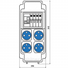 Бокс комбинированный ROS 6 AB/GFI/EK-122 с разъемами