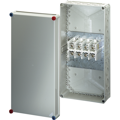 Коробка пломб., 600х300х170, 4 - пол.кл. 25 - 240кв.мм (Al/Cu), серый, PC, УФ, IP65, без каб. вв., Код завода (3900225)